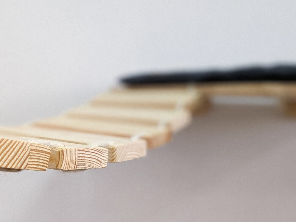 Corner Bridge-Shelf for Big Cats, Perfect for Playing and Sleeping on it, Handmade Cat Wall Shelf