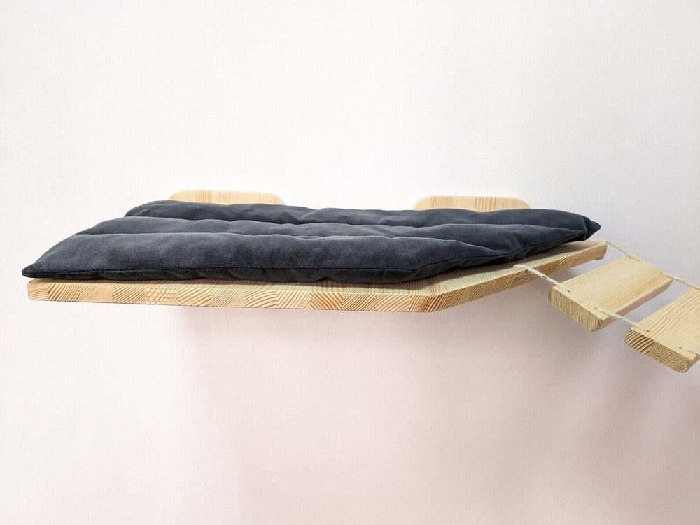 Corner Bridge-Shelf for Big Cats, Perfect for Playing and Sleeping on it, Handmade Cat Wall Shelf